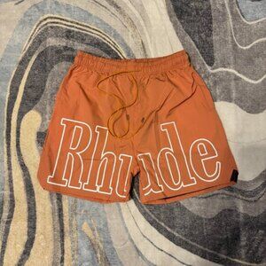 Rhude Pink Athletic Shorts Logo Men’s size Large